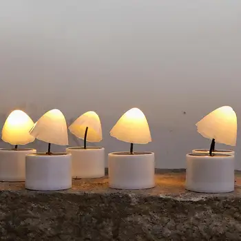 YOUZI 6 buc Led-uri Solare Ciuperci Lumini Impermeabil în aer liber Zână Șir de Lumini Pentru Grădină, Curte, Terasa Decor