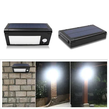 12pcs/lot 3 Moduri de 6.4 W 32 LED-uri Lumina Solara Senzor de Mișcare Lampă de Perete Pliabil Triunghi Impermeabil în aer liber, Solar, Grădină Strada Lumina