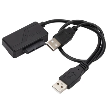 USB 2.0 la SATA Cablu Adaptor pentru 2.5 Inch HDD Extern Hard Disk SSD SATA 22 Pin Adaptor USB 2.0 la Sata 30cm pentru Laptop PC