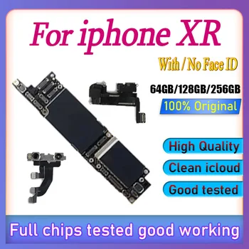 Original Deblocat Pentru iPhone XR Placa de baza Cu Fața ID-ul Plin Chips-uri Logice Principale Bord Sistem IOS iCloud Curat Plin Cu Cip