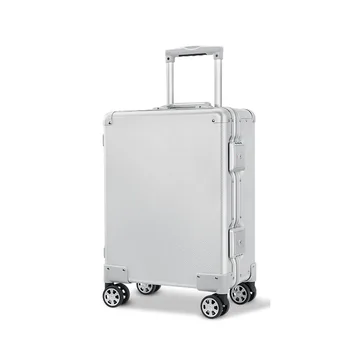 Aliaj de aluminiu instrument valiza trolley din aluminiu-aliaj de magneziu cutie pentru instrumente de călătorie de afaceri de bagaje metal transporta pe caz