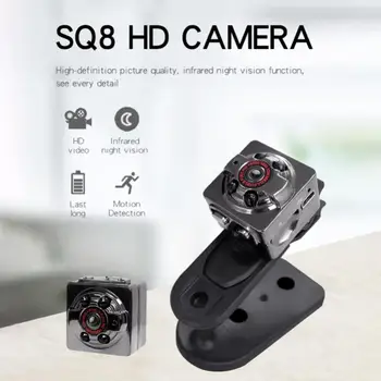 Infraroșu aparat de Fotografiat Mic Mini Mini Camera Hd 1080p în aer liber, Mini camere Video Sport în aer liber, Cameră de Încărcare Usb Sq8 Portabil