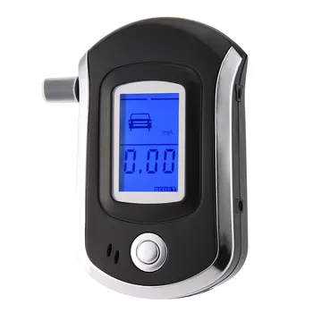Digital nou Respirația Alcool Tester LCD Profesional Analizor Cu 5 purtător de cuvânt Respirația Beat Analizor de Înaltă Sensibilitate AT6000
