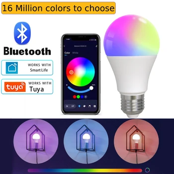 Tuya Bluetooth Smart Bulb Alexa Lampa Led E27 RGB Becuri Inteligente 110V 220V Inteligent Lămpi Pentru Google Assisatnt de Viață Inteligentă
