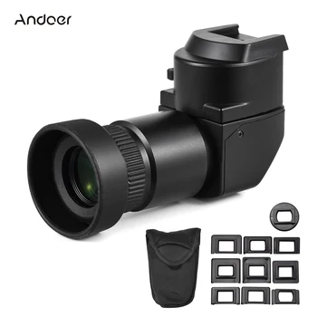 Andoer Camera Vizor X 1.25/2.5 X Mărire Unghi Drept Vizor cu 10 de Montare a Adaptor pentru Canon Nikon Dslr Fujifilm