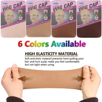 24 de piese (12 cutii) Capac de Peruca Păr Țese Stretch Mesh Peruca Cap pentru a Face Peruci Capac de Stocare 6 Culori Plase de Păr