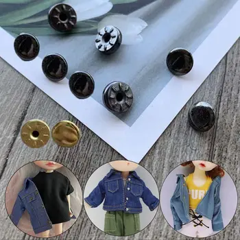 3 Seturi de 6/8mm Mini Butoane Metalice Invizibil Snap Catarame Dollhoues Miniatură Îmbrăcăminte de Cusut Catarama DIY Haine Papusa Accesorii