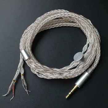 Jack de 3,5 mm 8 Fir Placat cu Argint Cablu de Sarma Impletite Manual Casti DIY Cablu 120cm