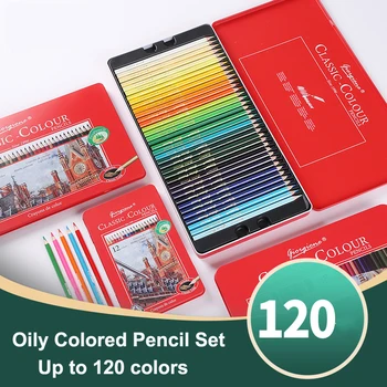 12/24/36/48/72/120 Profesionale Ulei Desen Creion De Culoare Moale, Lemn Creioane Colorate Set Pentru Artist Schiță De Colorat De Artă