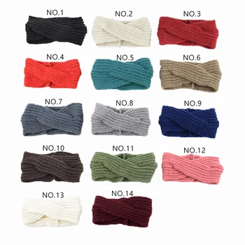 500pcs/multe femei de moda de iarnă caldă lățime X forma poftă de mâncare tricotate bentita/X bandă de susținere