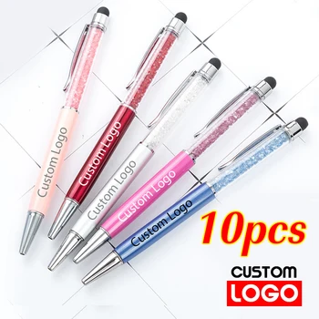 10buc/Lot Diamant Cristal Gel Pix Multifunctional cu Ecran Tactil Pen Publicitate Metal Stilou Personalizat Logo-ul Gravat Numele en-Gros