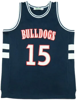 Vintage Mens Bulldogs #15 Cole De Baschet De Liceu Jersey Toate Cusute
