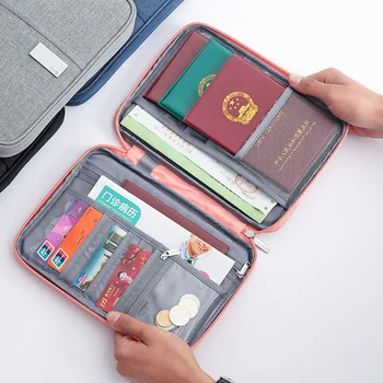 Femei Portofel de Călătorie de Familie Deținător de Pașaport Impermeabil Document Organizator Caz Bărbați accesorii de Voiaj Document Sac Cardului