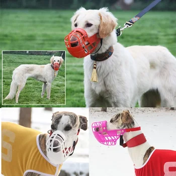 Plastic Pet Câine Bot Reglabil Respirabil Masca Anti Coaja Musca Mesteca de Siguranță Pentru Greyhound Gree Whippet Câini livrările