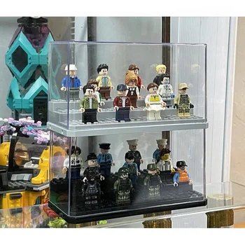 Jucărie Caramida Display Cutii de Depozitare, Transparent, rezistent la apa si Praf Display Stand, jucarii LEGO Montaj Caramida Organizator