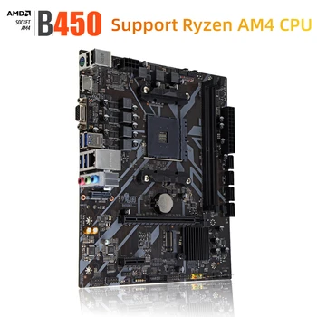 Noi B450 B450M AM4 Placa de baza Pentru Ryzen 1/2/3/4/5 Gen & Procesoarele Athlon Suport DDR4 12V RGB