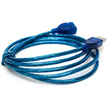 1,5 M de Anti-Interferențe USB 2.0 Cablu de Extensie USB 2.0 Male La USB 2.0 de sex Feminin Extensia de Date de Sincronizare cablu Cablu Albastru