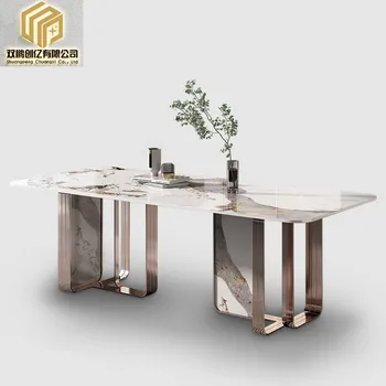 Nou de lux de lumină masa stil Italian modern, minimalist, simplu dreptunghiulare high-end, masă, scaun combinație masa am