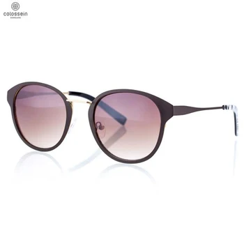 COLOSSEIN Design de Brand Femei ochelari de Soare Moda Cadru Polarizat Ochelari de Oțel Inoxidabil Ochelari de Soare Gradient Brown Lentile