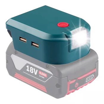 ULE07 Adaptor de Lumina LED-uri Lampa de Lucru USB Încărcător de Telefon Mobil Pentru Bosch Pentru Black Decker 18V 20V Baterie cu Litiu Converter