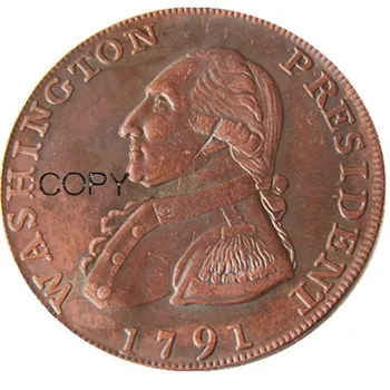 1791 Washington Grătar Un Penny Copia Fisei