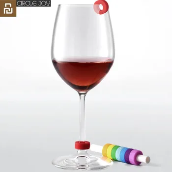 Original Youpin Cerc Bucurie Pahar de Vin Inel de Identificare 8 Buc / Cutie Rosu Vin în Contact cu produsele Alimentare la Nivel de gama Larga de cupe de lumină