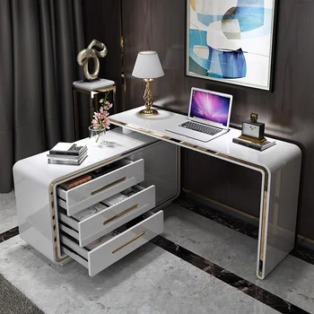 Casa moderna birou calculator desktop birou vopsea albă magazin de cosmetice de lux birou