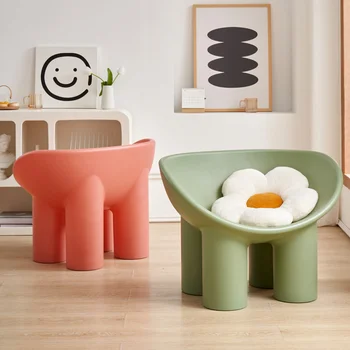 Salon de Arta Moderna Living Etaj italiană Confortabil din material Plastic Design Scaune de Copii Salon Canapea Poltrona Mobilier de Balcon WW50