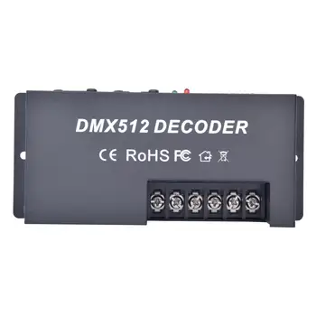LED-uri colorate 3CH 3CH*10A 3-canale DMX512 controler RGB controller controler cu LED-uri DC12~24V pentru 5050 3528 RGB LED strip