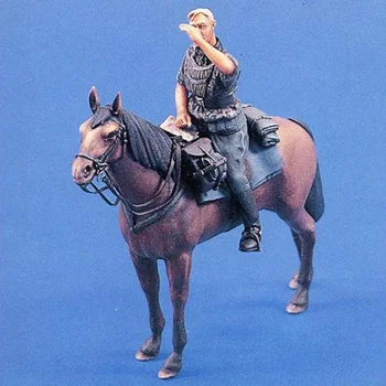 Scara 1/35 Modelul Asamblat Kit 2 de Cavalerie și Calul Neasamblate Nevopsite in Miniatura Jucărie Transport Gratuit