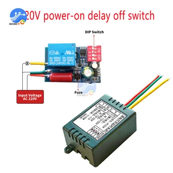 Modul comutator AC 220V Putere de Întârziere Modul de Releu de Tensiune de Ieșire Reglabilă Switch Delay Timer Controller 9 Viteze Selectabile Timp