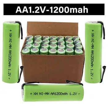 1.2 V AA baterie reîncărcabilă 1200mah nimh mobil coajă Verde cu sudura file pentru Philips aparat de ras electric de ras periuta de dinti