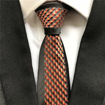 2023 Cravate Barbati Jacquard Țesute Gât Cravată Unic Panoul de Cravate Negre cu Dungi Geometrice Model Gravata