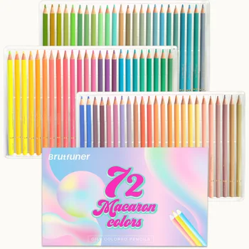 Brutfuner Macaron 72/50 Culori Profesionale Creion De Culoare Pastel De Desen Creioane Colorate Pentru Copii De Colorat Școală De Artă