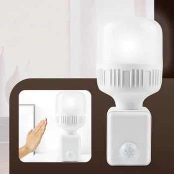 Infraroșu perete plug-in-uman de detectare suport lampă LED Soclu UE Plug Suport Adaptor Convertor ON/OFF Pentru Bec Lampa