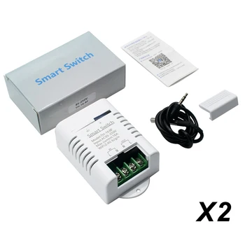 2 buc senzor de temperatură comutator ewelink timer TH16 WiFi inteligent comutator wireless smart home automation module cu efect de seră cont