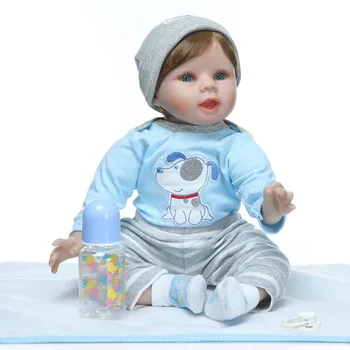 NPK 55cm Silicon Renăscut Baby Dolls Păpușă Viu Realist Boneca Bebe Realiste Fata Adevarata Papusa Reborn Ziua de Crăciun