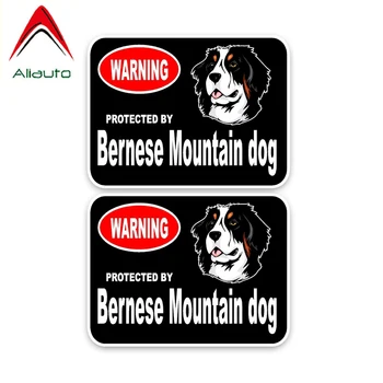 Aliauto 2 X Avertizare Autocolante Auto Bernese Mountain Dog Vinyl Decal Acoperire Zgârieturi pentru Ford Focus 2 Passat Bmw E46 ,15cm*11cm