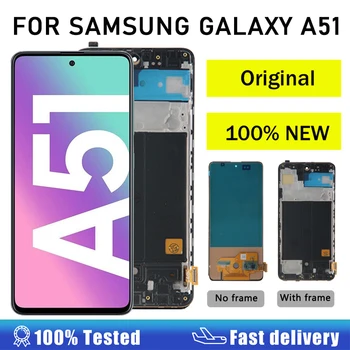 100% Original, Display LCD Pentru Samsung Galaxy A51 Display LCD Touch Ecran Digitizor de Asamblare Pentru Samsung A51 A515F A515F/DS LCD