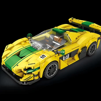 MOC de Curse de Viteză Masina Model Cărămizi Bloc Vehicul Sport P1 GTR Kituri de constructie pentru Adulți, Jucării de Construcție Cadou de Crăciun