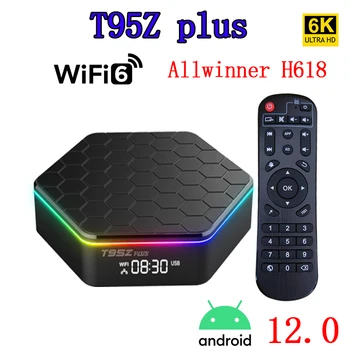 T95Z Plus Inteligent Android TV Box 4GB RAM Bluetooth 5.0 2.4 G&5G Multifuncțional Player WiFi6 HD Quad Core 6K Android 12 Tv Box