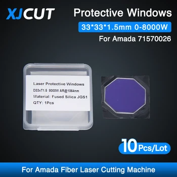 XJCUT 10buc/Lot Laser Amada de Protecție Windows Octogon 33*33*1.5 mm 71570026 Cuarț JGS1 Obiectiv pentru Amada Masina de debitat cu Laser