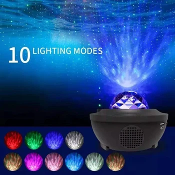 Colorat Cerul Înstelat Galaxy Proiector Lumina USB Bluetooth Voice Control Music Player Star Proiector LED Lumina de Noapte Cadouri pentru Copii