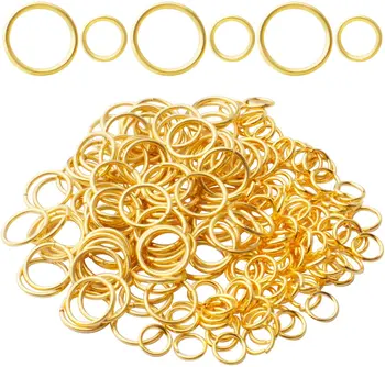 200pcs 2 Dimensiuni de Aur Placat cu Oțel Inoxidabil Inele Despicate Deschide Sari Inel de Conectori pentru a Meserii DIY Bijuterii a Face Provizii
