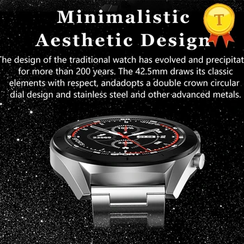 ECG PPG Rotund Ecran Tactil de oțel din metal Ceas Inteligent ceas de mână pentru Bărbați Telefon Dial rezistent la apa IP68 Smartwatch pentru Android IOS