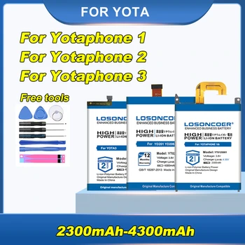 100% Original LOSONCOER 4200mAh CLYT-33001 Baterie Pentru YOTA YOTAPHONE 3 YOTA Y3 YOTAPHONE3 YOTAPHONE 2 YD201 YD206 1 tesaloniceni C9660