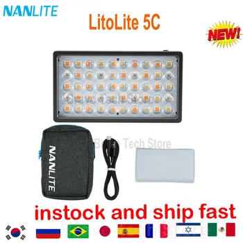 Nanlite LitoLite 5C 3200K-5600K lumina de Umplere cu LED-uri Portabile de Buzunar Lumina Video 2400mAh Bulit-in Baterie Fotografie de Iluminat