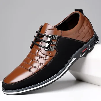 Barbati Adidasi Pantofi De Brand De Moda Clasic Dantela-Up Casual Mocasini Din Piele Pu Pantofi Negru Respirabil Oameni De Afaceri Pantofi Marime Mare