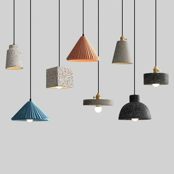Nordic URI Individuale Designer de Ciment lumini Pandantiv Art Decor Marmura Lumina Sala de Mese Restaurant Mică lampă de Agățat Corpuri